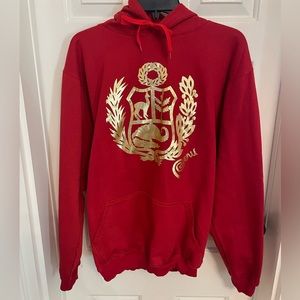 New red Peru Hoodie
